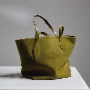 LITTLE LIFFNER Army suede Sprout Tote bag